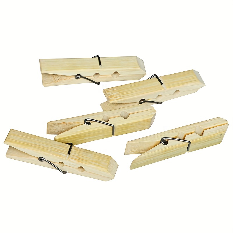 1020/40 Pinzas Bambú Duraderas Ropa Pinzas Multiusos - Temu