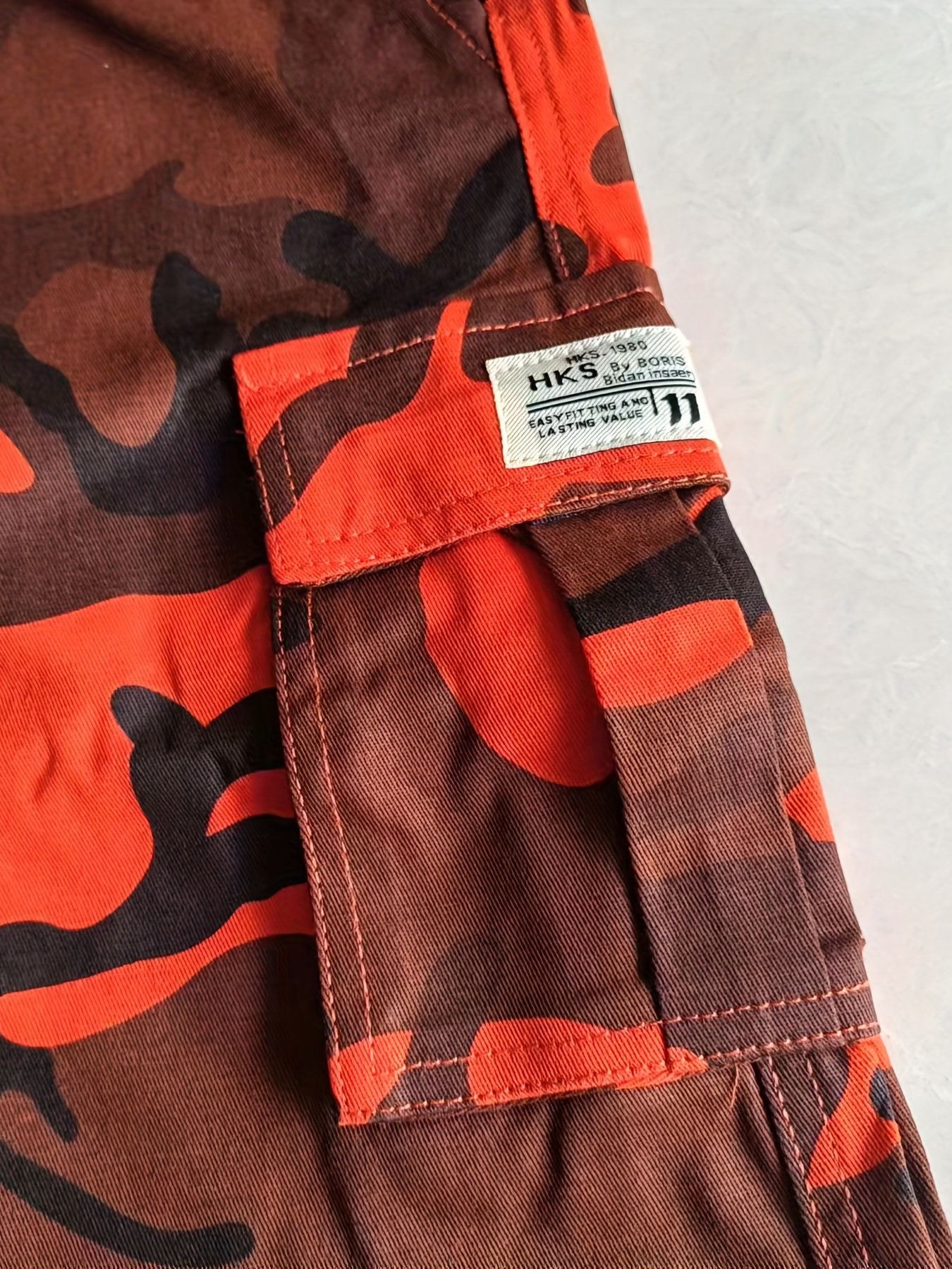 Men's Casual Camo Cotton Drawstring Cargo Shorts Big Flap - Temu