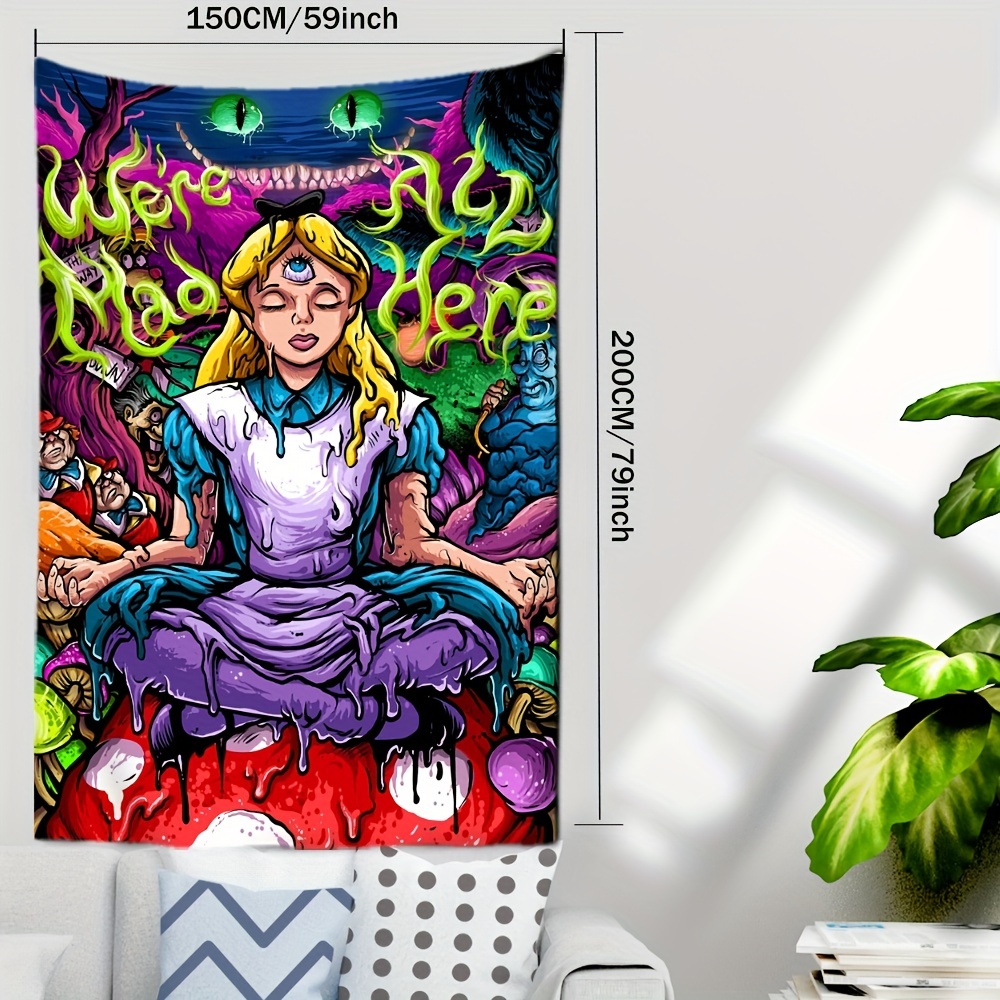 Alice in wonderland trippy tapestry hot sale