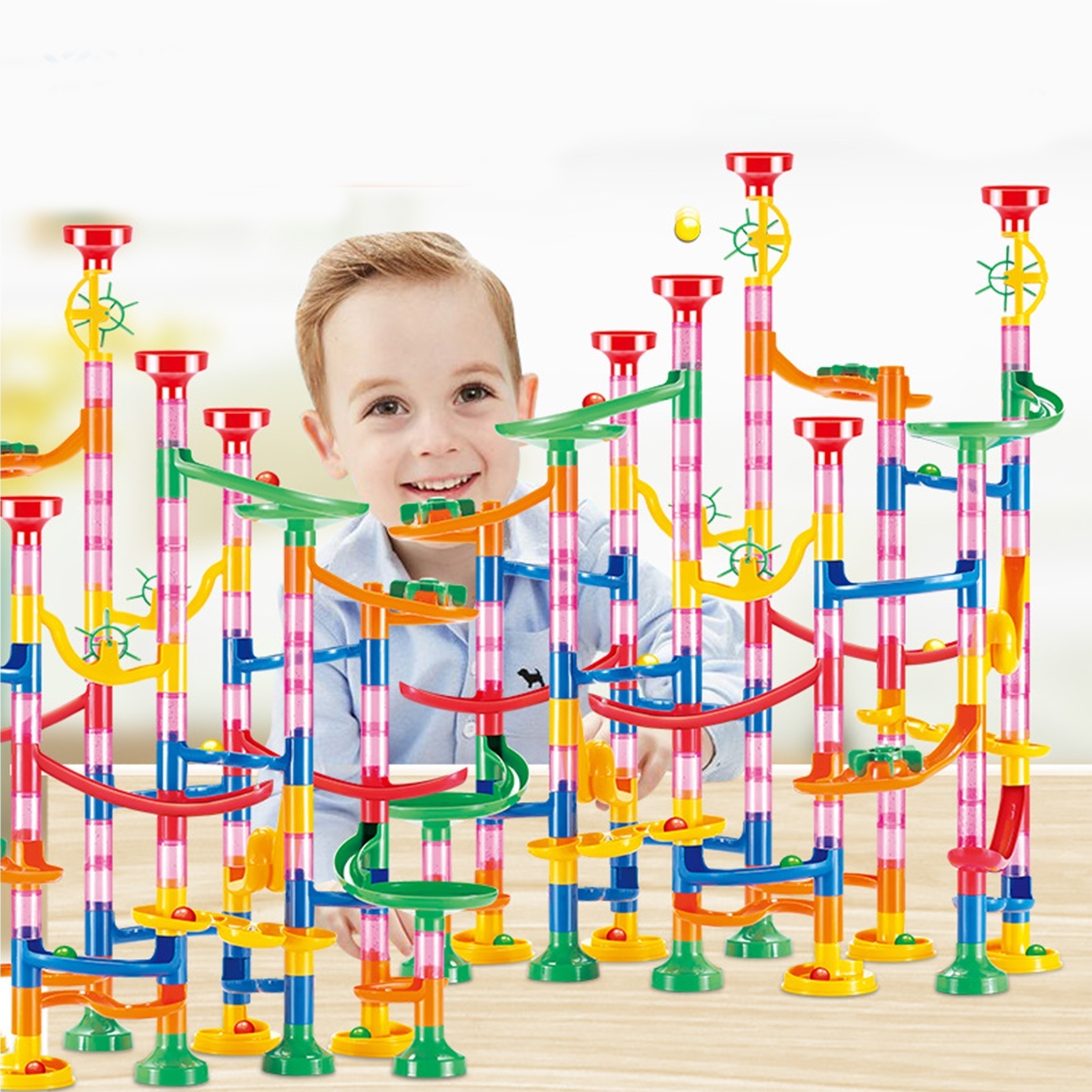 Marble Run Toy Marbles Kids Games Building Toy For Kid - Temu