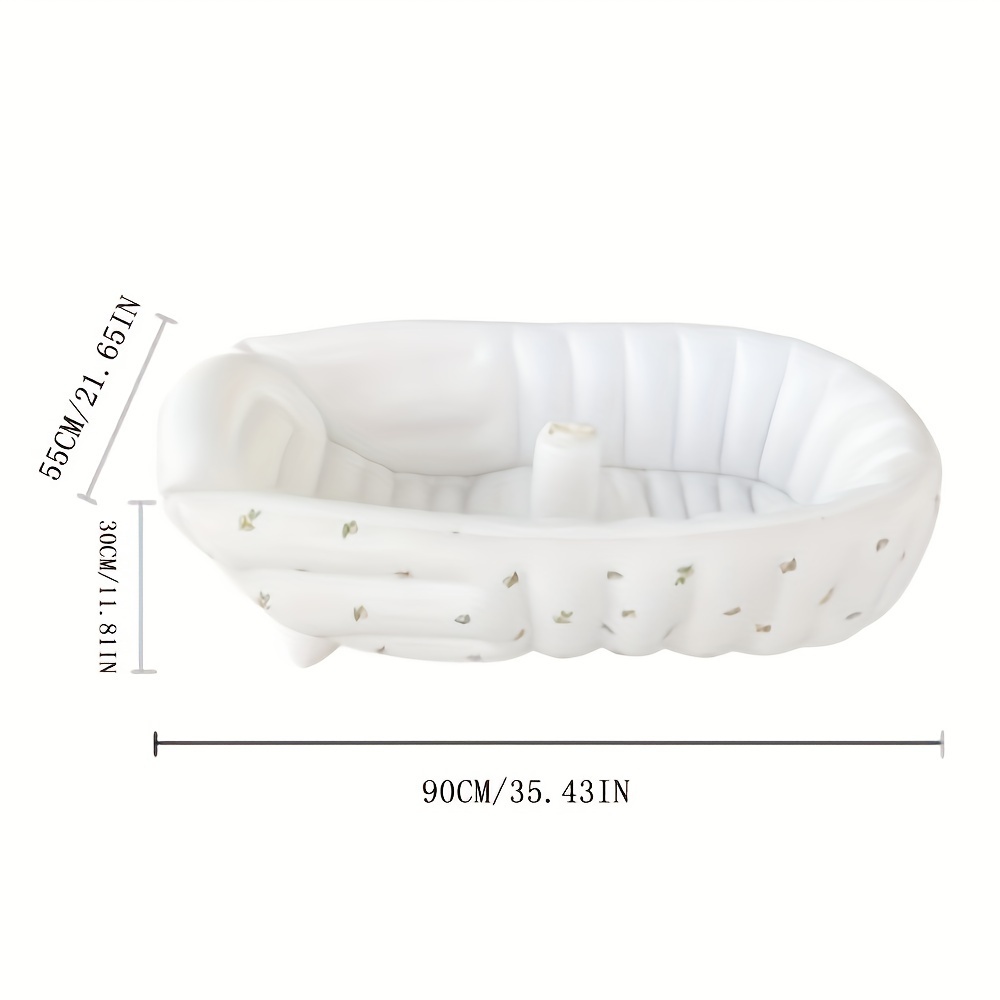 cute cartoon pattern inflatable bathtub soft inflatable bathtub portable bathtub details 8