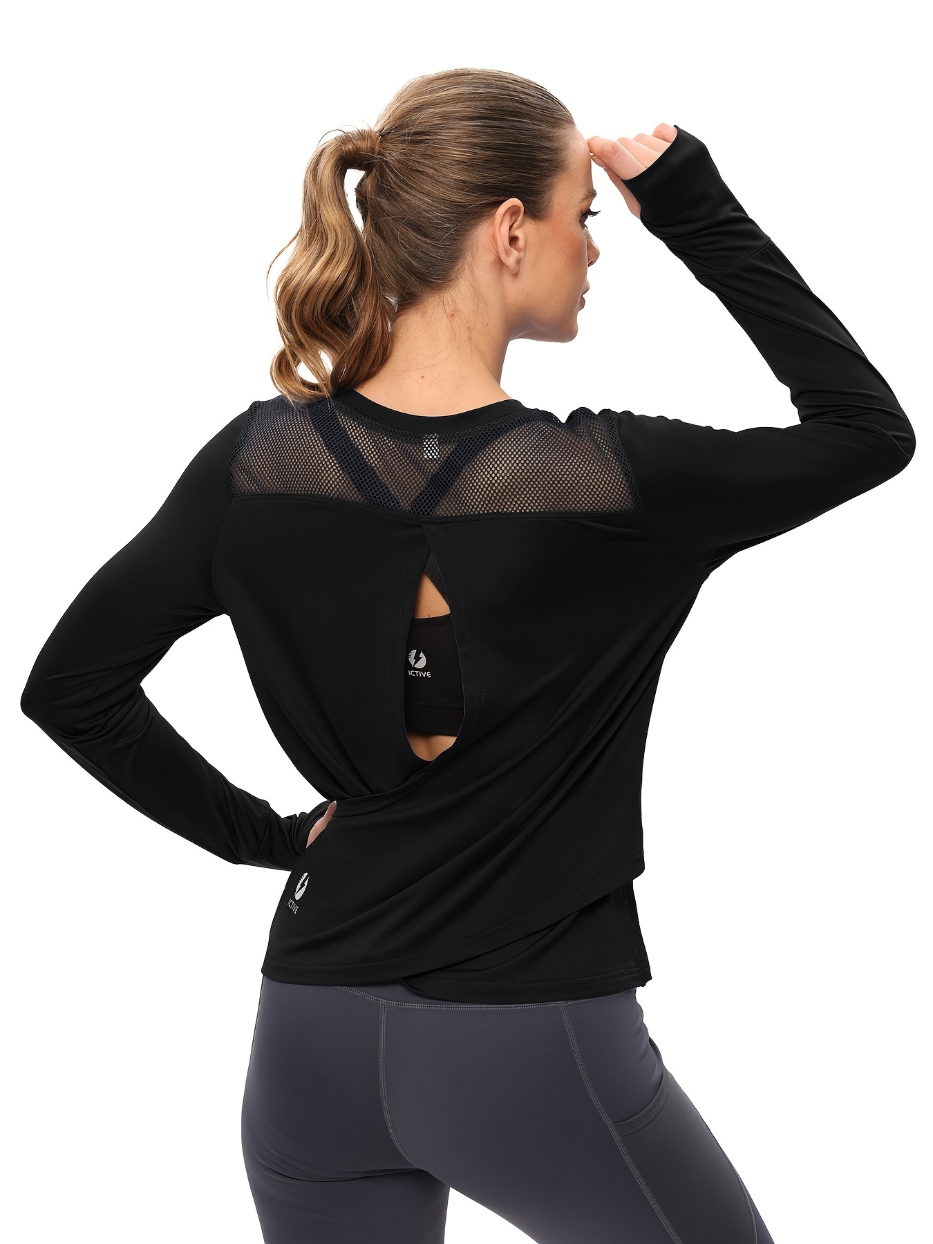 Women T-Shaped Mesh Open Back Loose Fit Yoga Shirts Active Sports Running  Clothing - China Women Workout Tops and Yoga Shirts price