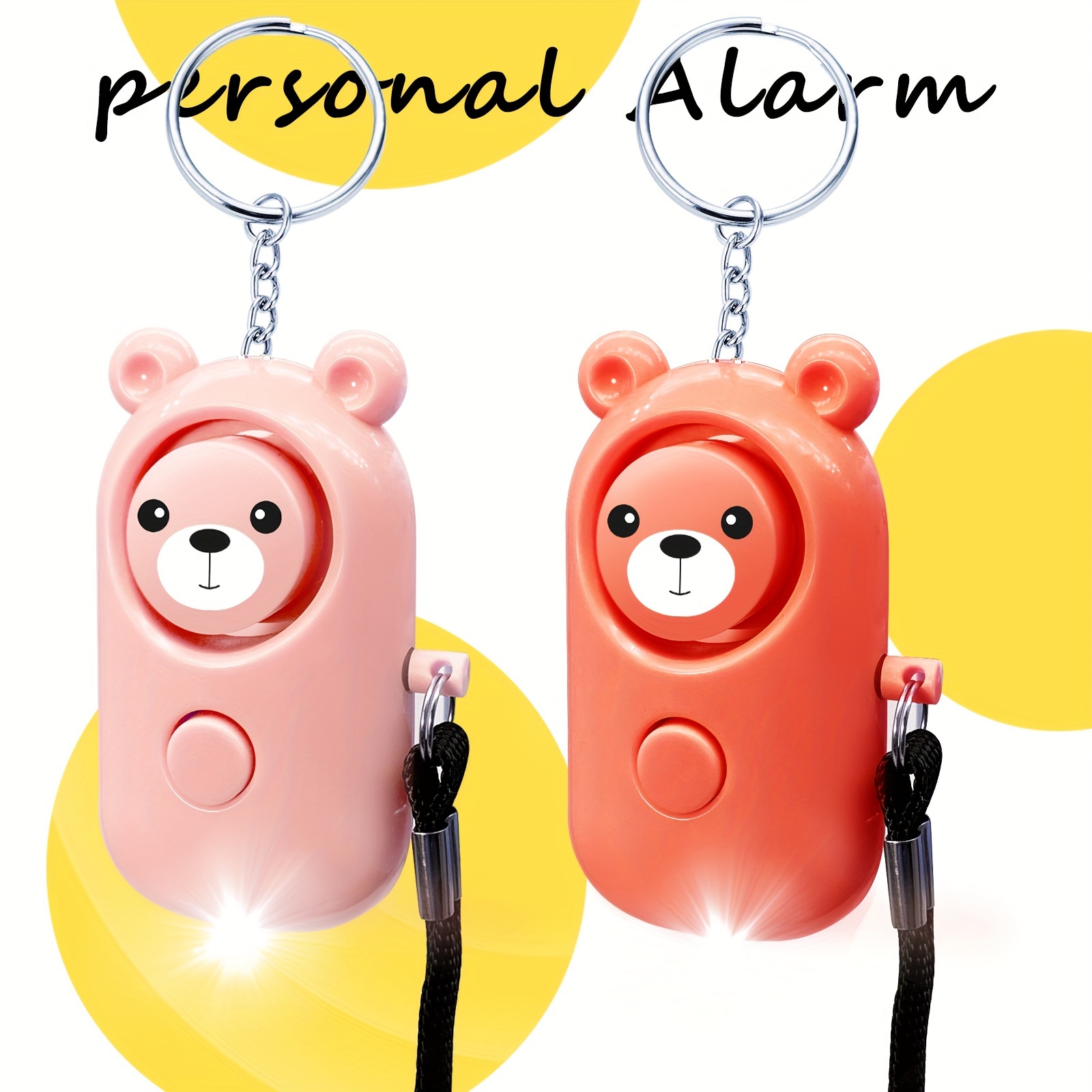 1pc Alarma Personal 130DB Alarma De Seguridad Fuerte, Alarma De Seguridad  Personal, Llavero Con Luz LED, Alarma De Seguridad De Emergencia Inofensiva  Para Mujeres Niños Estudiantes Y Ancianos - Temu