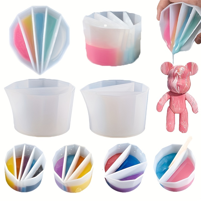 Silicone Split Cups Thicken rusable Resin Mixing Cups With 2 - Temu