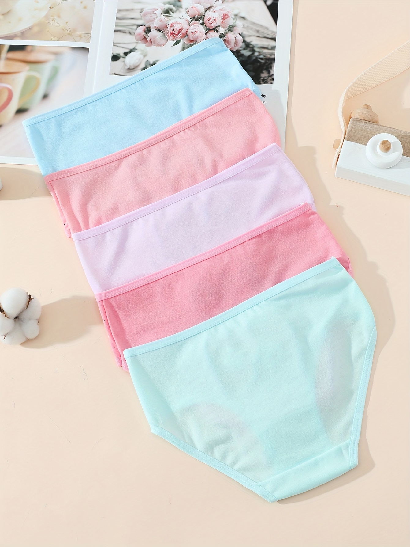 Cute Sweet Panties Breathable Mixed Pattern Cotton Briefs - Temu Canada
