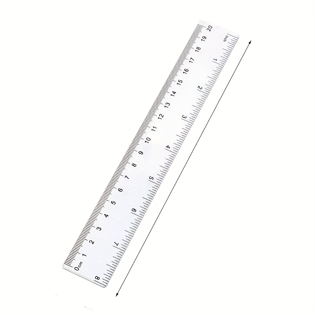 Transparent 30cm Scale Ruler Plastic Straight Ruler