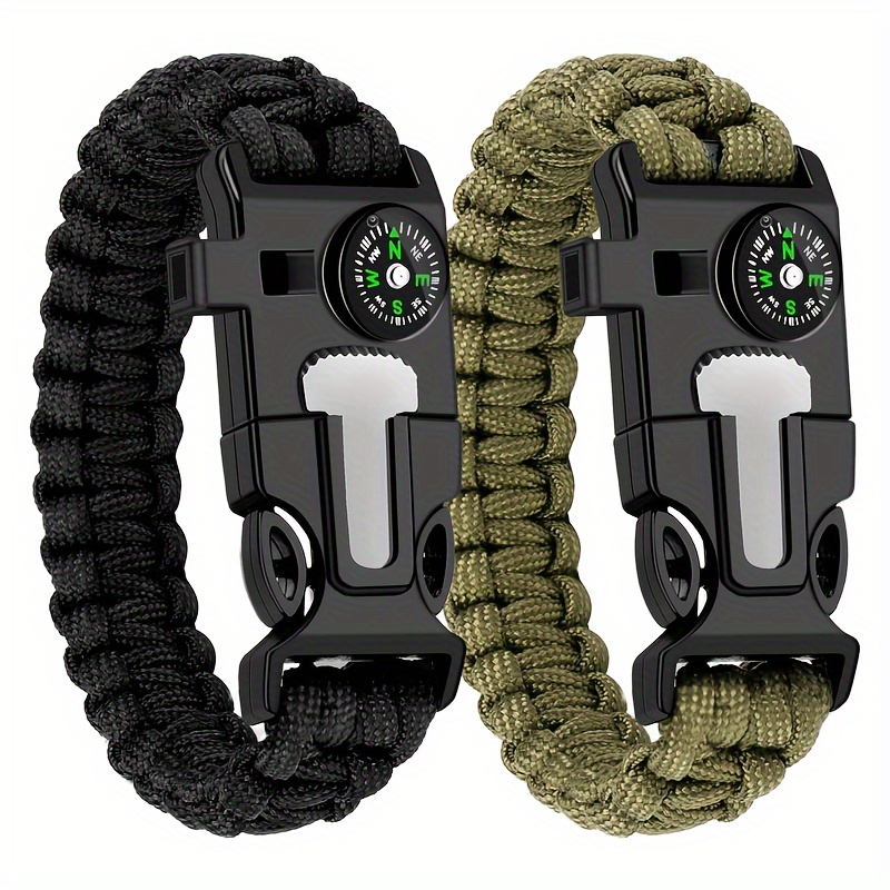 12 in 1 Survival Watch Compass Paracord Rescue Rope First - Temu
