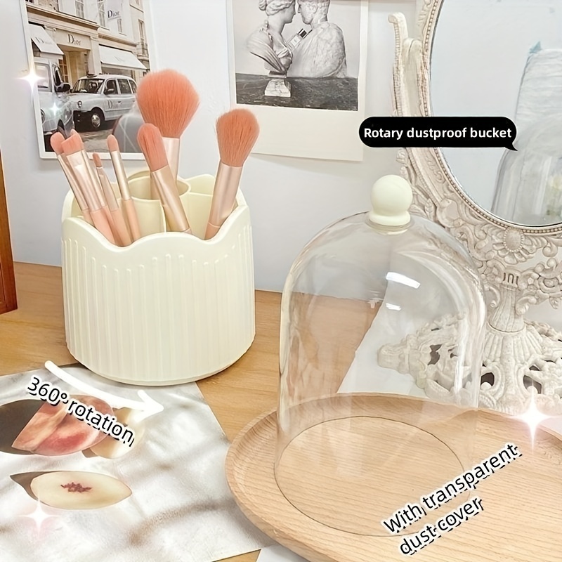 Makeup Brush Holder Organizer 360° Rotating Pencil Pen - Temu