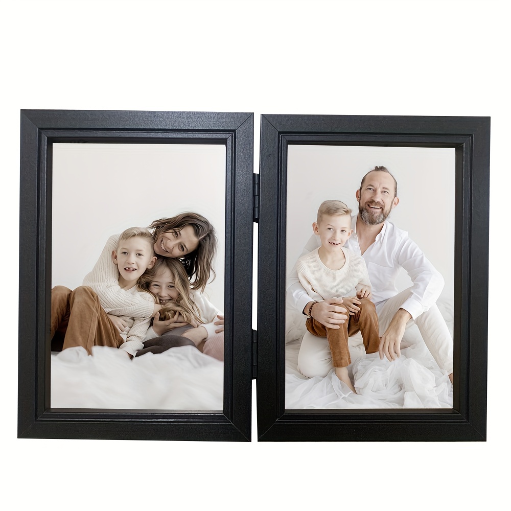 2-Pack 4x6 Double Picture Frame Vertical Hinged Folding Family Frames  Collage