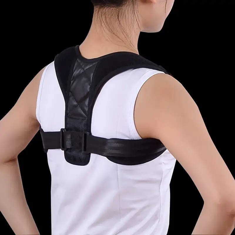 1pc Solid Back Correction Belt For Posture Adjustment - Sports