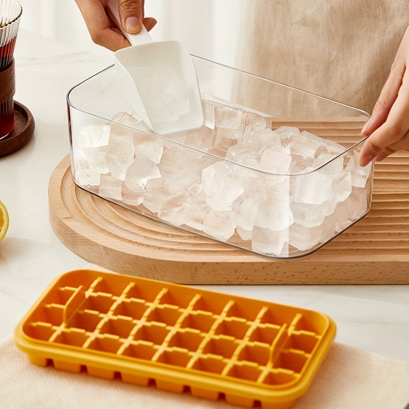 Ice Cube Mold Freezer Ice Tray With Ice Scoop And Ice Box - Temu