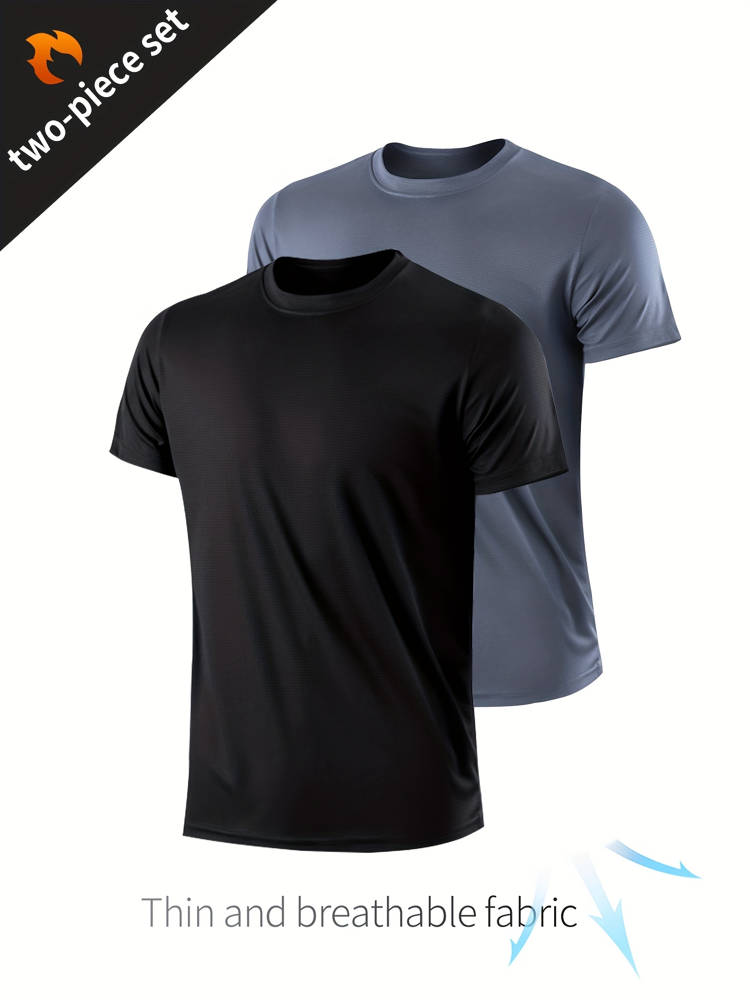 2-Pack Men's Lightweight Short Sleeves Sports T-shirt (various sizes)