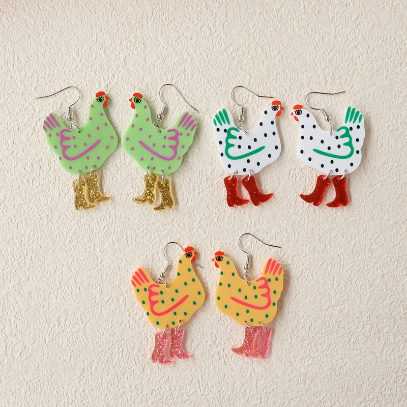 Rubber Chicken Earrings: Superfun, Realistic, Cute and Totally Unique Plastic Earrings