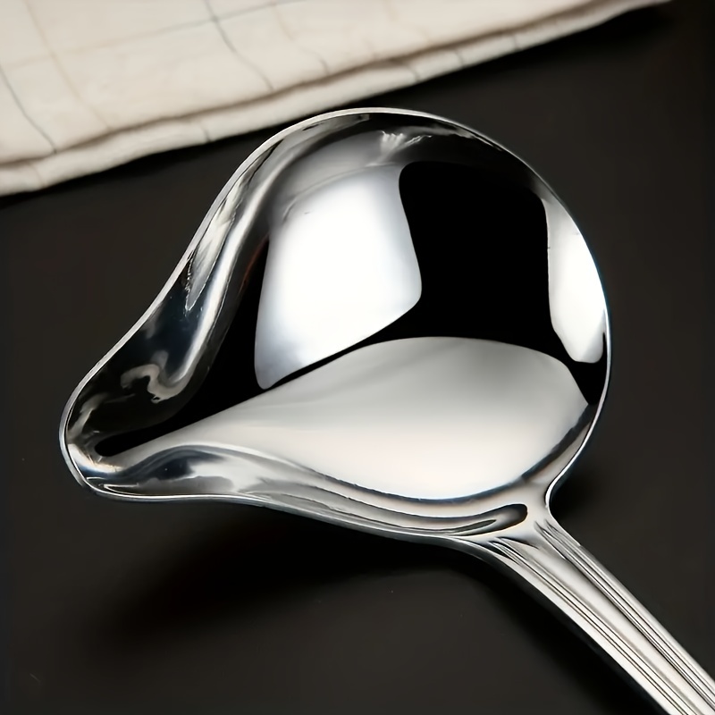 Stainless Steel Sauce Spoon Sauce Ladle With Pouring Spout - Temu