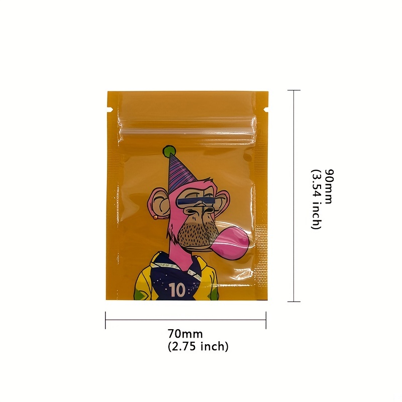 100pcs Cute Bear Packaging Bag with Zip Lock Gift Jewelry Food