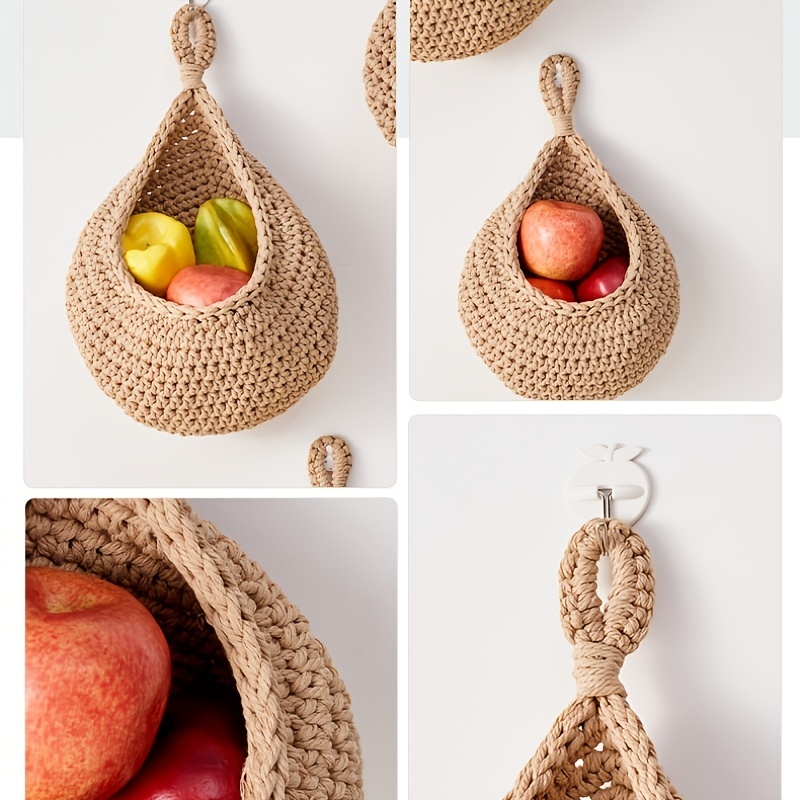 Wall Hanging Vegetable Fruit Basket,Wall Hanging Bag In Kitchen