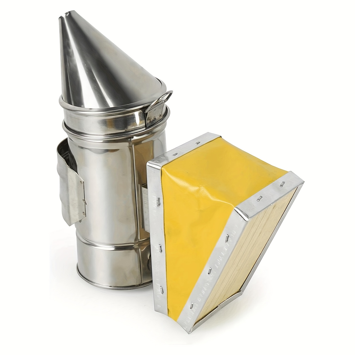 Smoker with heat shield, small, galvanized - BeeTools