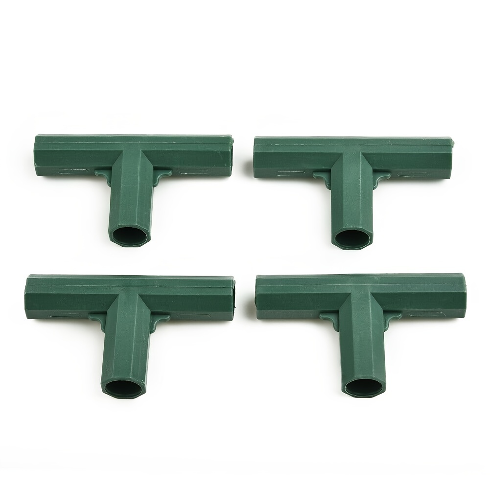 4pcs, 16mm Corner Connector, 3/4/5 Ways Pipe Joint, Building Plant Stakes Cages Supports, Plastic Garden Plant Awning Joints Connector, Frame Greenhouse Bracket Parts, Pipe Joint