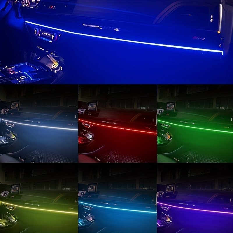 Colorful Acrylic Car Interior Cold Light Line Atmosphere - Temu
