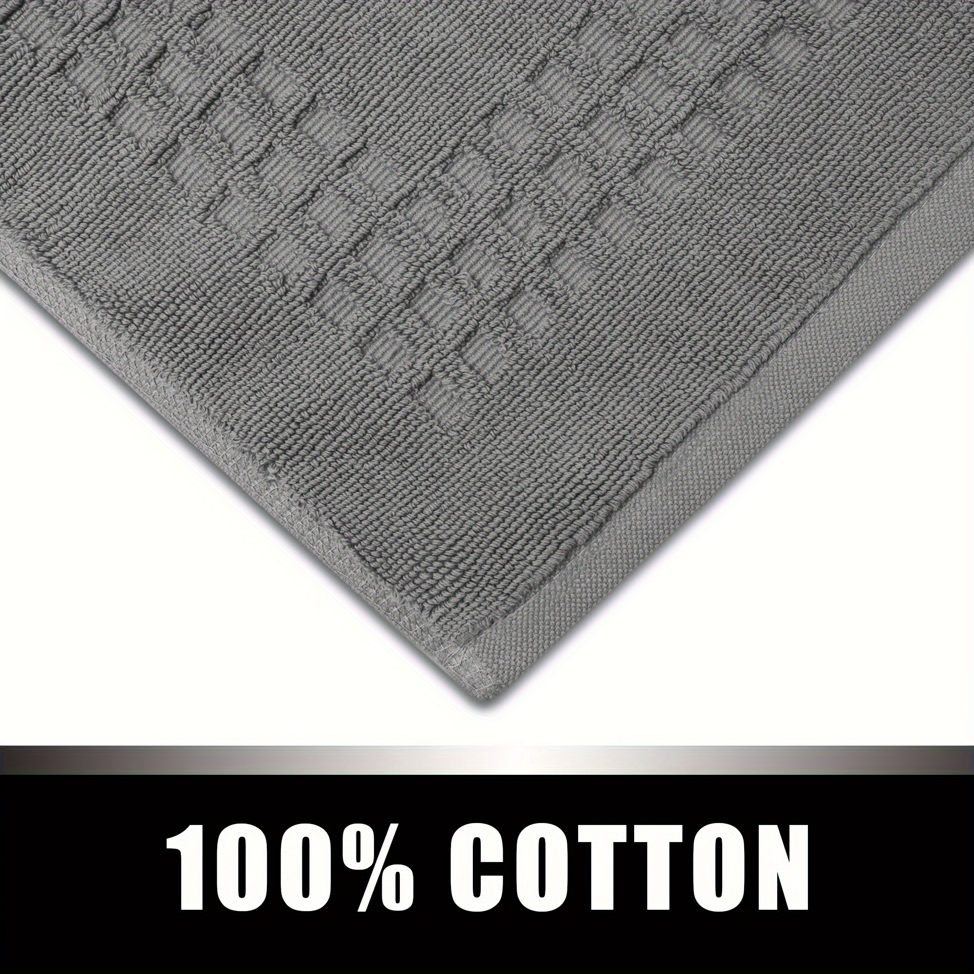 1Pc 100% Cotton Terry Bath Mats, Hotel Spa Bathroom Shower Step Out Tub  Floor Mats, [NOT A Bathroom Rug], Soft Absorbent Washable Mats, 24x17 Inch