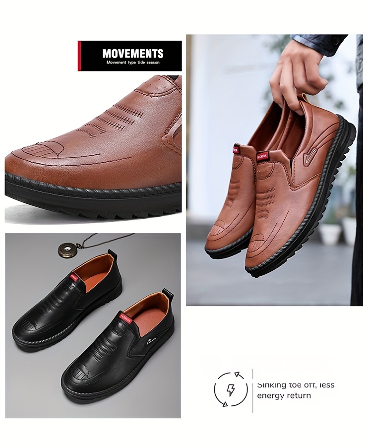 Zapatos Mocasines Hombre, Cómodos Zapatos Antideslizantes Piel Sintética,  Calzado Hombre - Calzado Hombre - Temu Chile