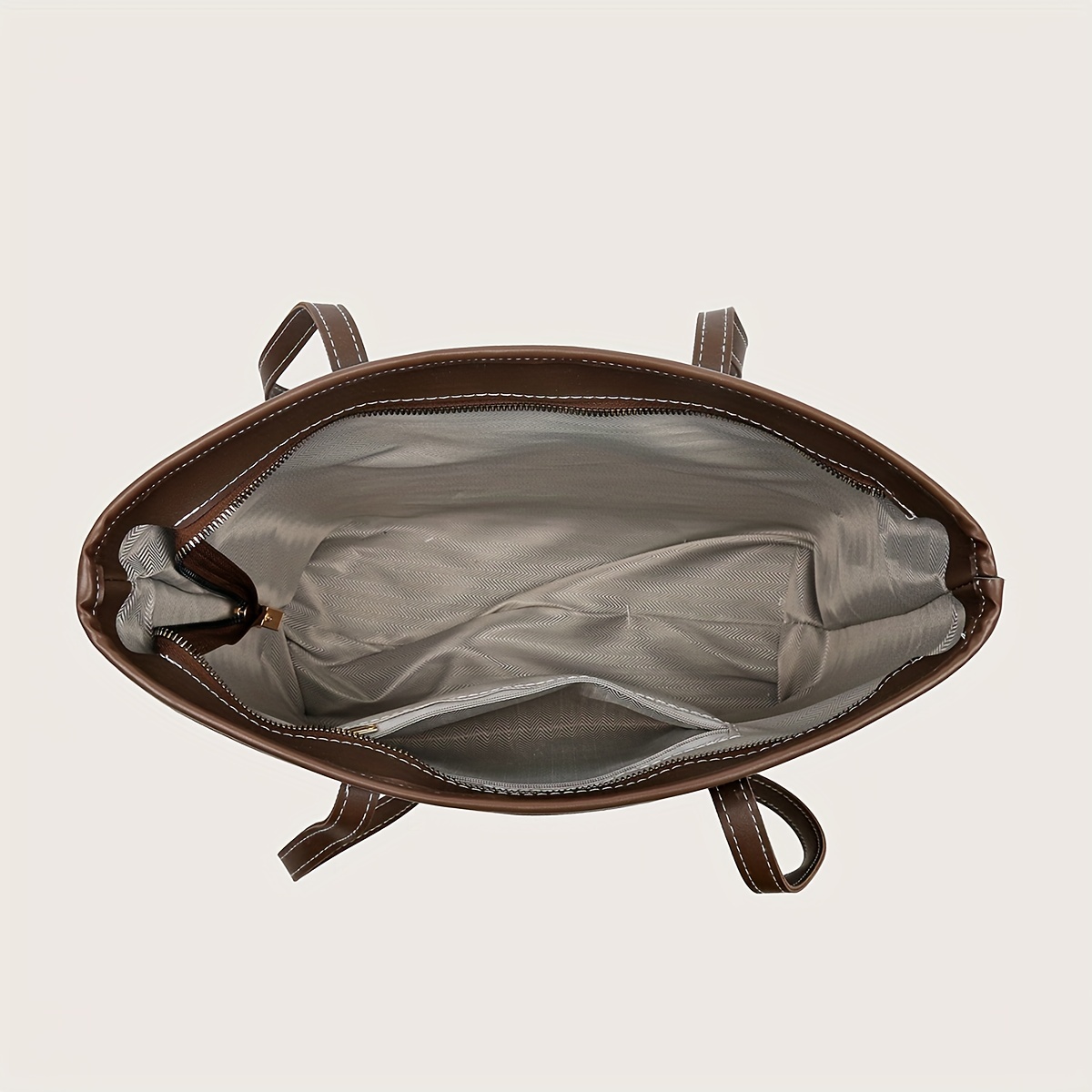 Elegant Vintage Tote Bag, Classic Geometric Pattern Shoulder Bag