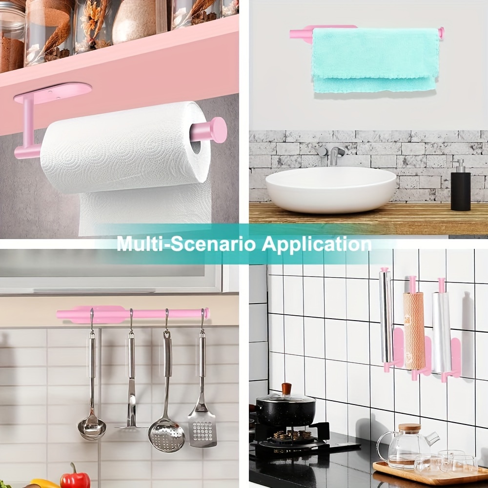 Wall-mounted Punching-free Toilet Paper Holder, Self-adhesive Toilet Roll  Holder, Bathroom Paper Holder, Glue And Screws Available, Home Kitchen And  Bathroom Accessories - Temu