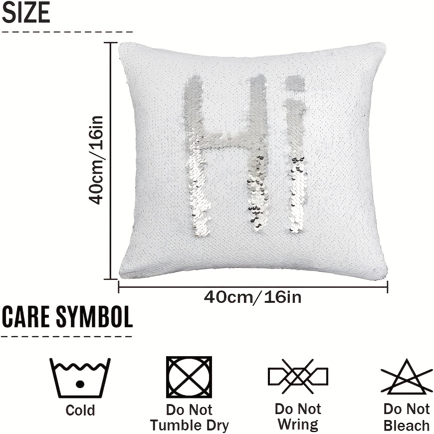 Reversible Sequin Sublimation Pillow Case 16 x 16