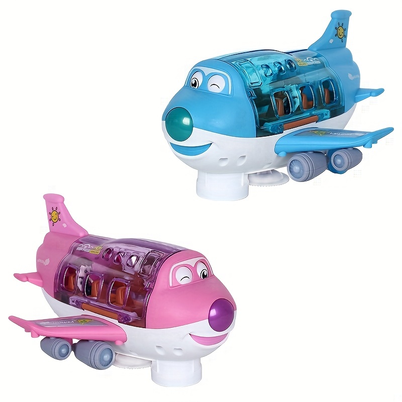 Toysery Airplane Toys for Kids, Bump and Go Action, Toddler Toy Plane  Flashing Lights and Sounds for Boys & Girls 3-12 Years Old