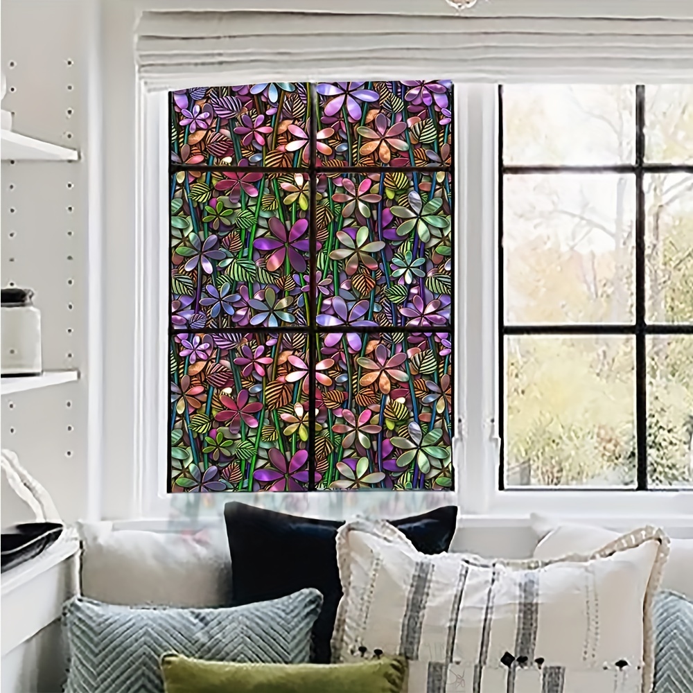Cheap Colorful Sunflower Stained Glass Window Film Removable Uv Blocking  Heat Insulation Privacy Window Film Decorative Static Cling | Joom