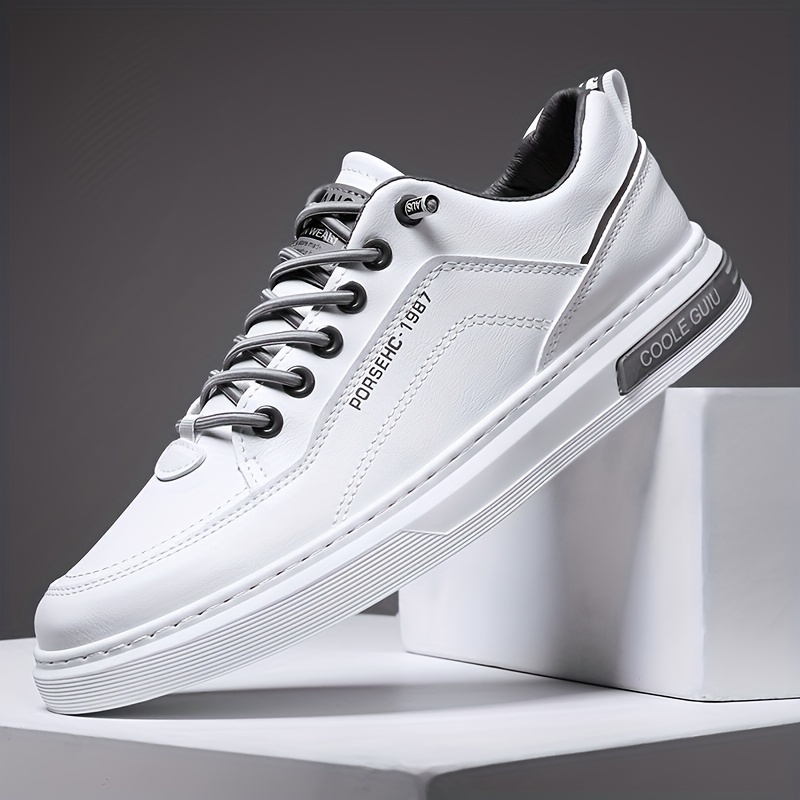 Pu clearance leather sneakers