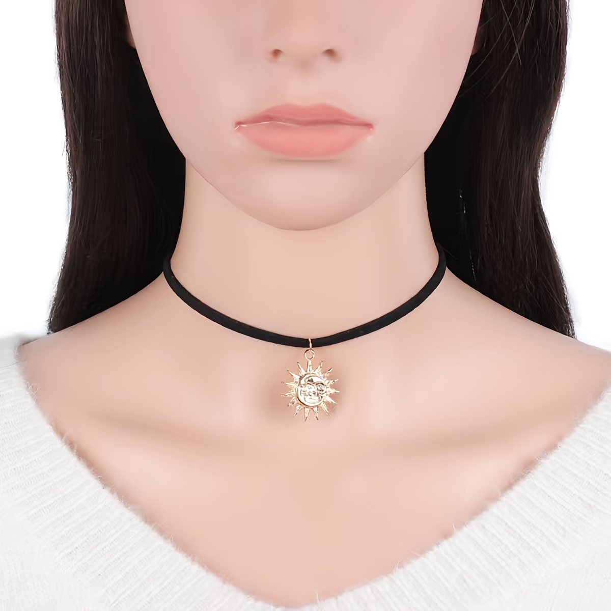 Layered Necklace Chain for Women Girls - Stars and Moon Choker