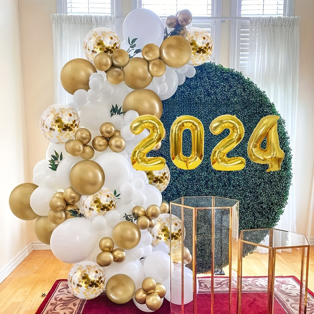 Décoration Du Nouvel An 2024, Ballons 2024 Or Happy New Year Décoration  Doré Deco Fete Nouvelle Année 2024, Ballons Chiffre [J10735] - Cdiscount  Maison