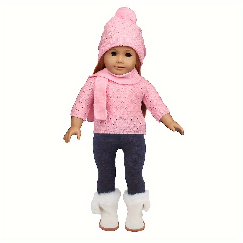 Doll Clothes Doll Sweater + Pants + Hat Doll Shoes Included - Temu