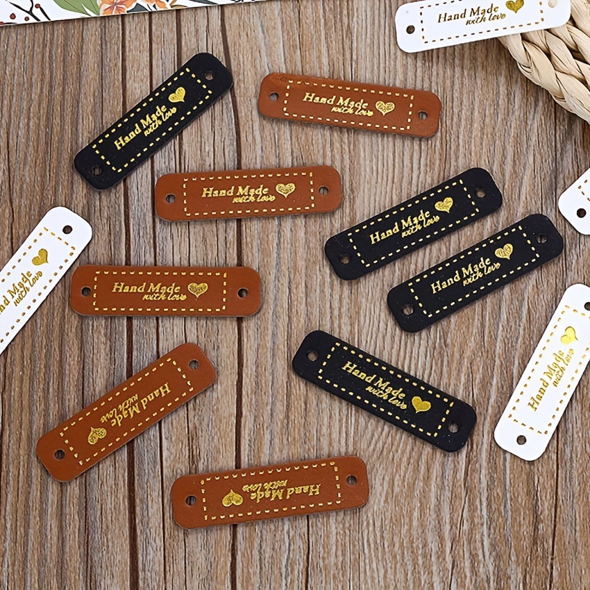 Handmade Labels Clothes Tags Handmade Pu Artificial Leather - Temu