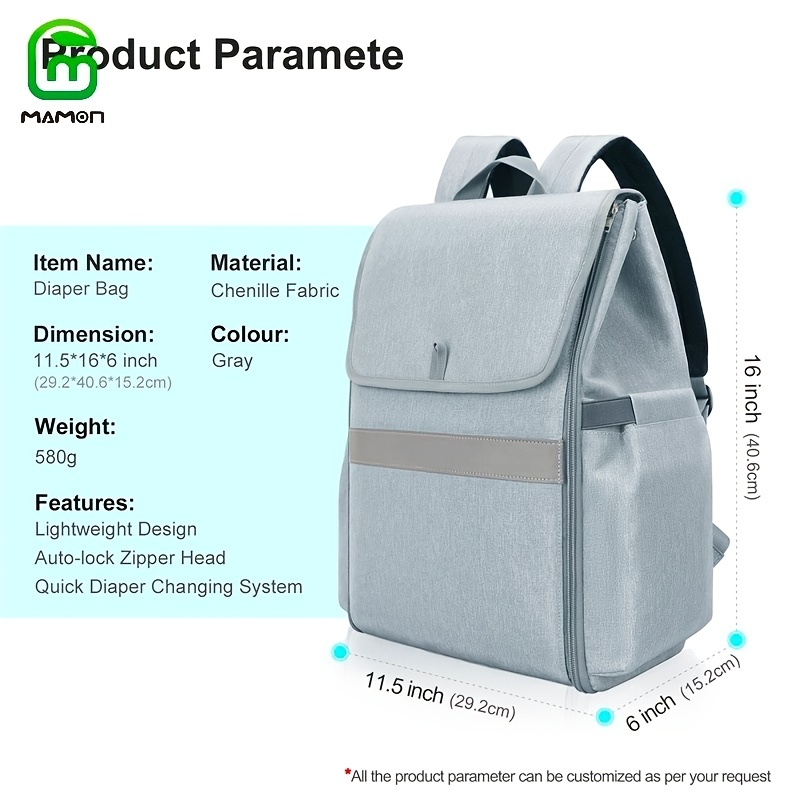 Diaper Bags for Mom Dad Baby Girls Boy, Cute Mult Diaper Nappy Bag Travel  Back Pack,Waterproof Maternity Changing Bag Baby Stuff with USB Charging