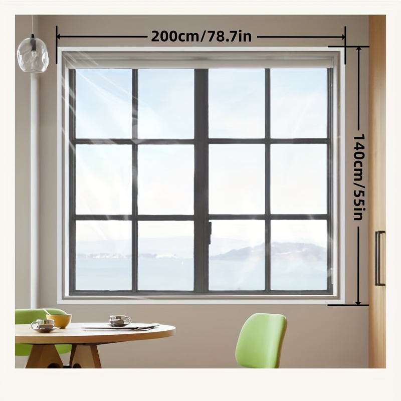 115x135cm Winter Winddicht Fenster-Isolierfolie-Wetterstreifen Für Fenster  Und Türen-Wärmeschutzvorhang für Türen Kälteschutz-Panel-Isolierung  Thermovorhang : : Baumarkt