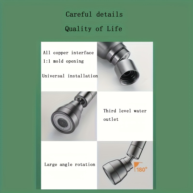 Extensor De Grifo De Acero Inoxidable Para Cocina De 1 Pieza, Extensor De  Cabezal De Pulverización A Prueba De Salpicaduras, Aireador De Grifo - Temu