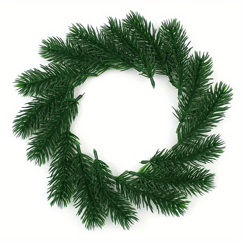 

50pcs, Mini Artificial Pine Needles Garland For Christmas Tree Ornament And Party Decorations - Realistic Simulation Plants