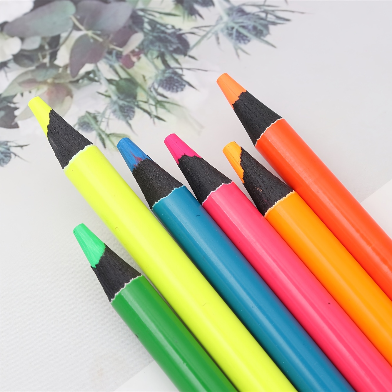 YLSHRF Metallic Color Pencils,12 Colors Metallic Pencils Non-toxic Black  Wood Colored Pencils Set for Coloring Books,Drawing Colored Pencils 