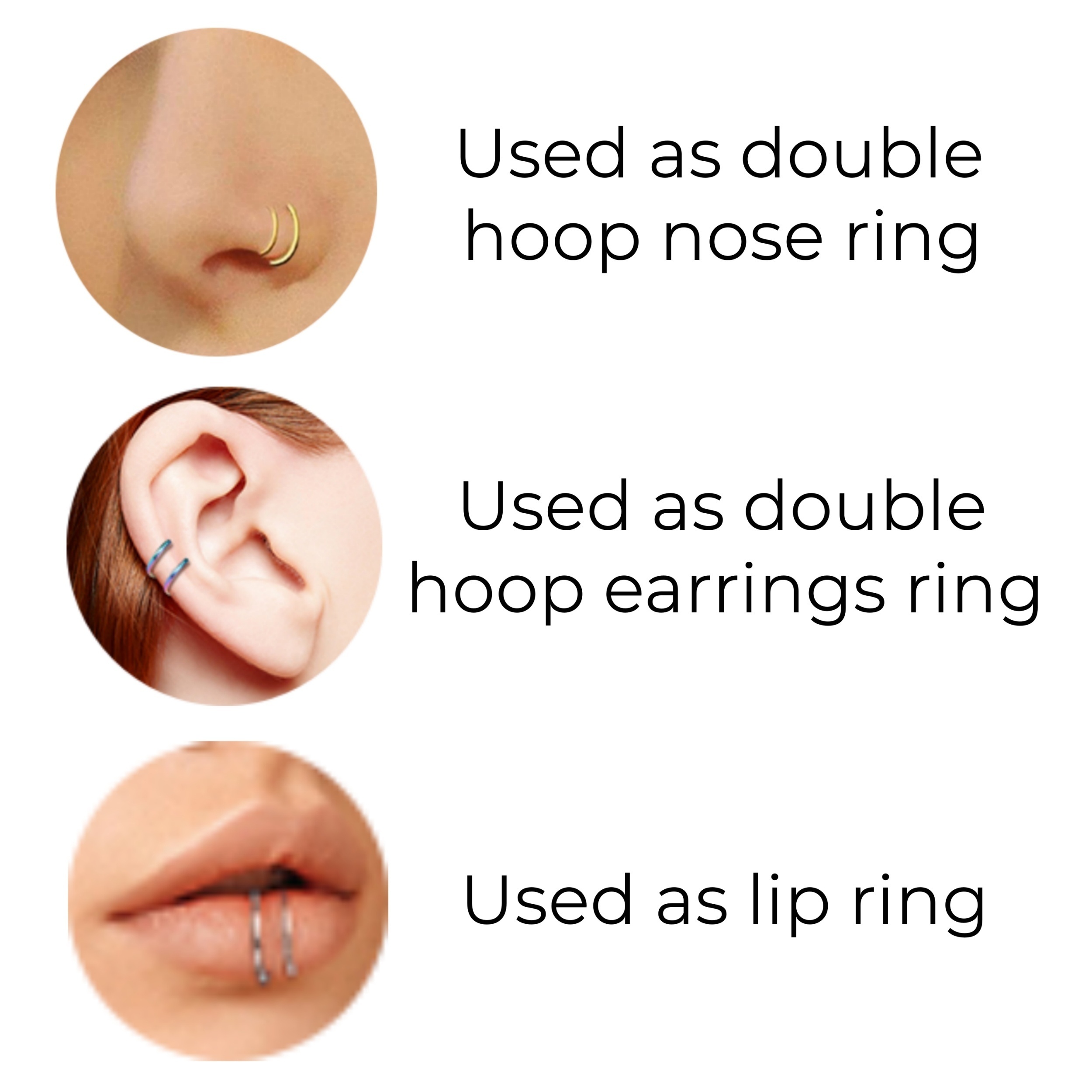 pretty hoop lip rings