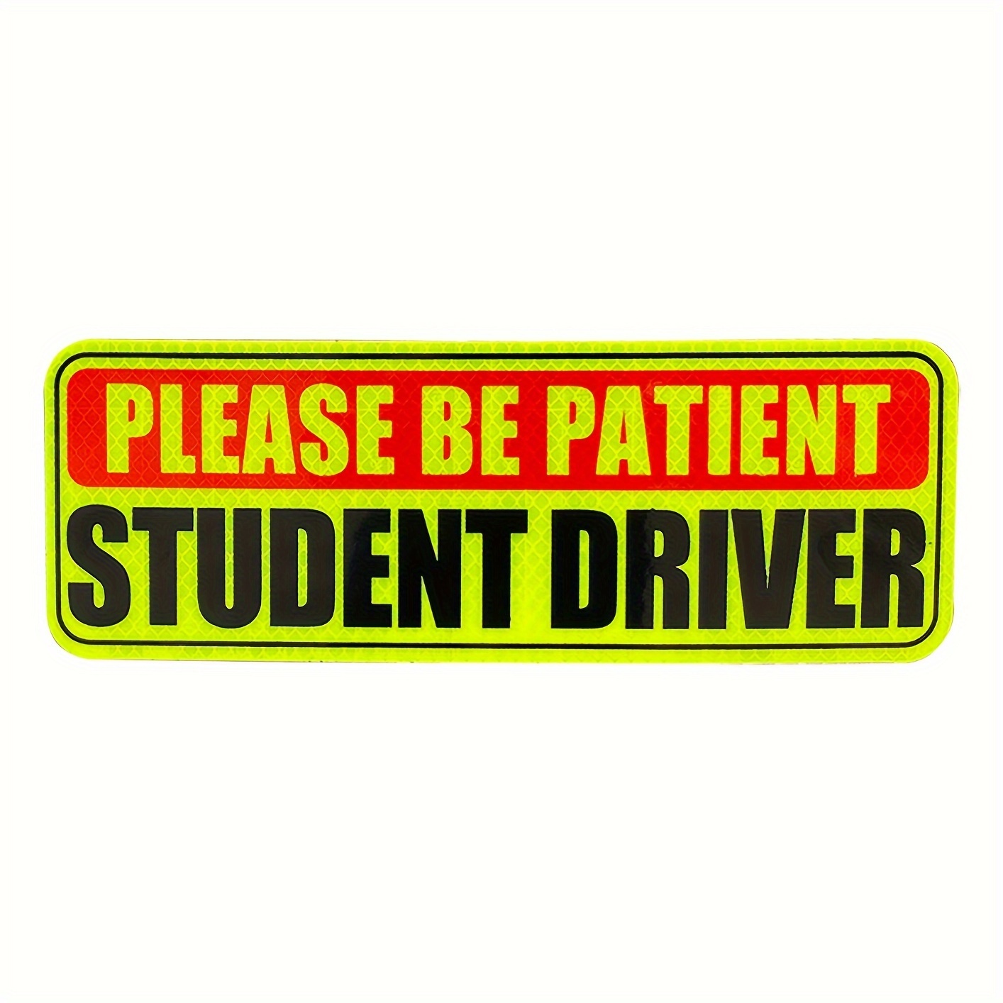 3pcs Magnetic Reflective Stickers For Student Driver, Tips For Novice  Drivers Reflective Magnetic Tail Stickers