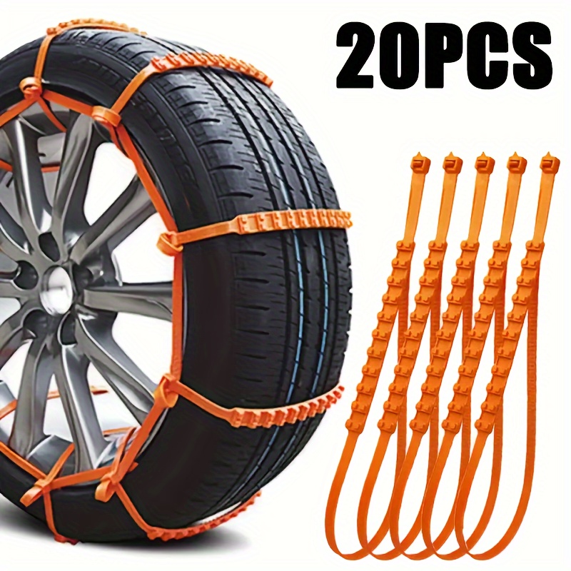 20 Pieces Car Snow Chains Set, Universal Tire Chains Anti-slip Car
