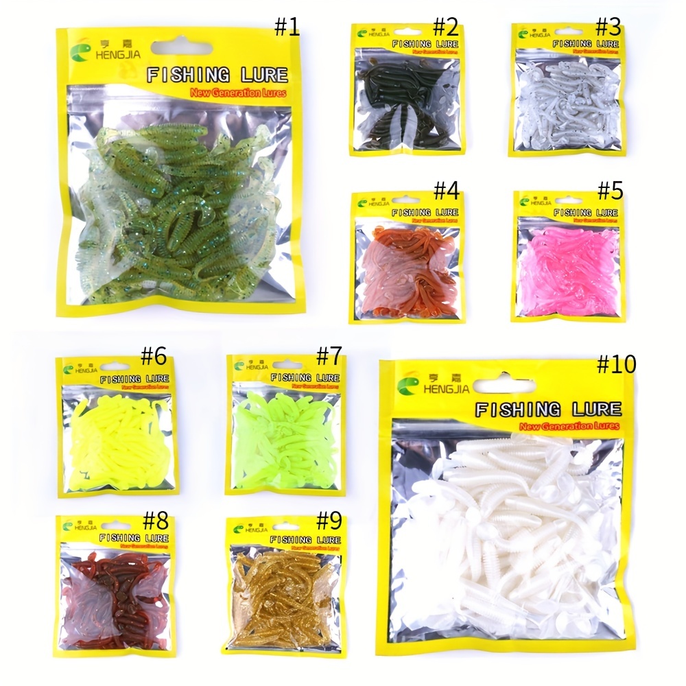 

50pcs 5cm Soft Fishing Bait With T-tail For Effective Insect-like Lure Action - Lightweight And Durable Fishing Gear Supplies