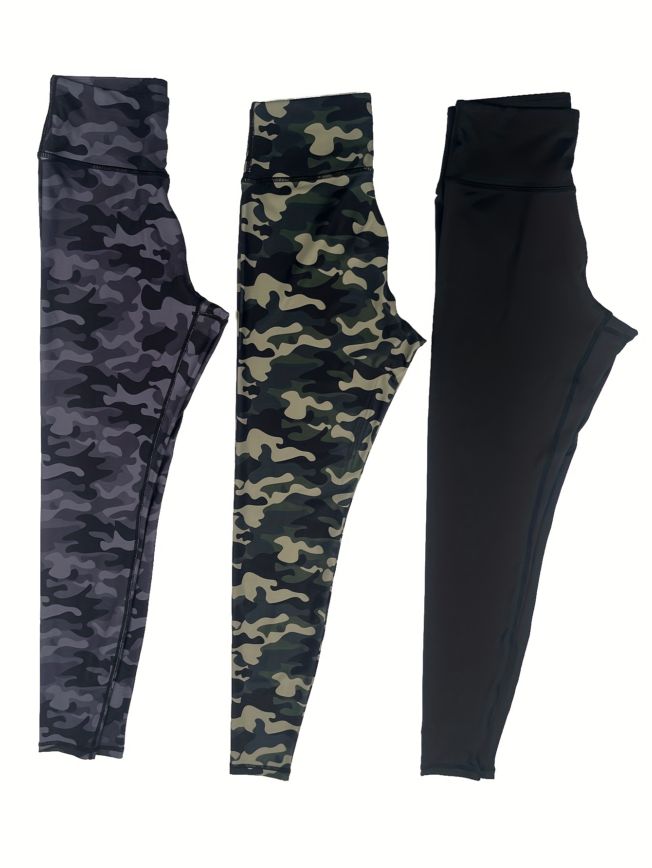 Best Tuff Athletics Size Small Black And Grey Camo Leggings From