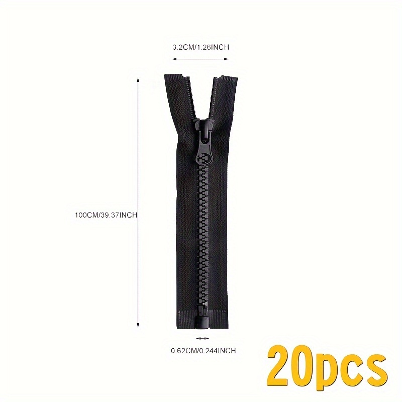 Jacket Zipper - 27 #5 Plastic Vislon Black