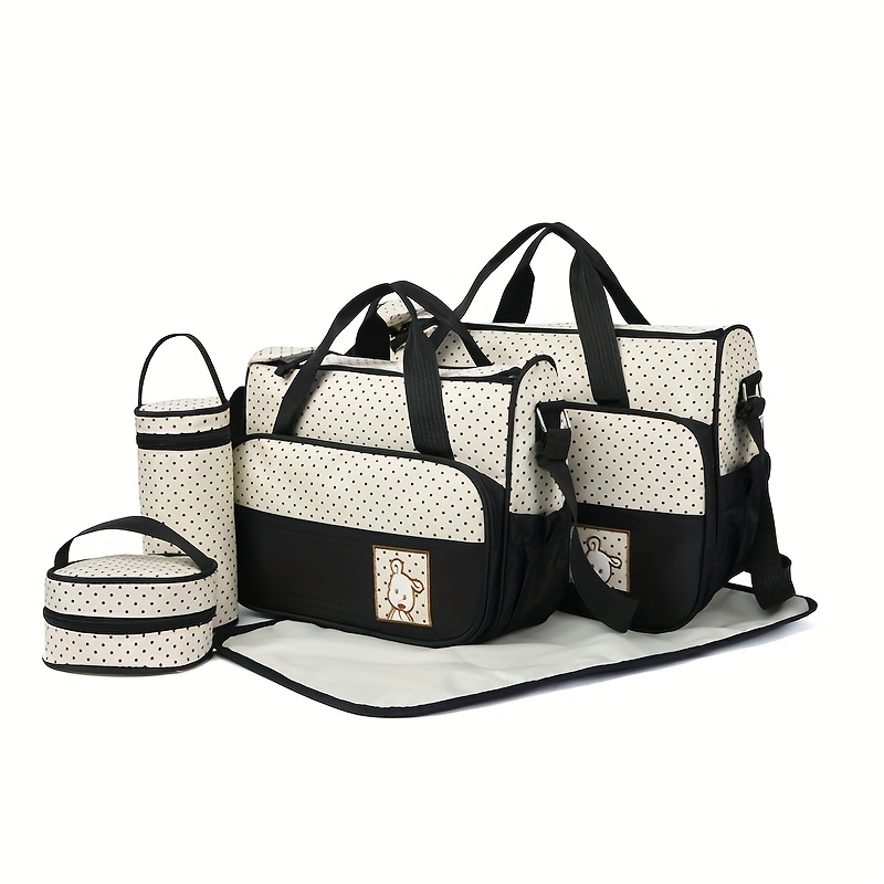 Hot Oblique Span Waterproof Mommy Bag Set, 5pcs