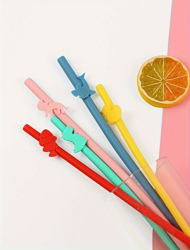 Silicone Drinking Straws, Large Straight Straw, Reusable Silicone Straws,  Random Color - Temu