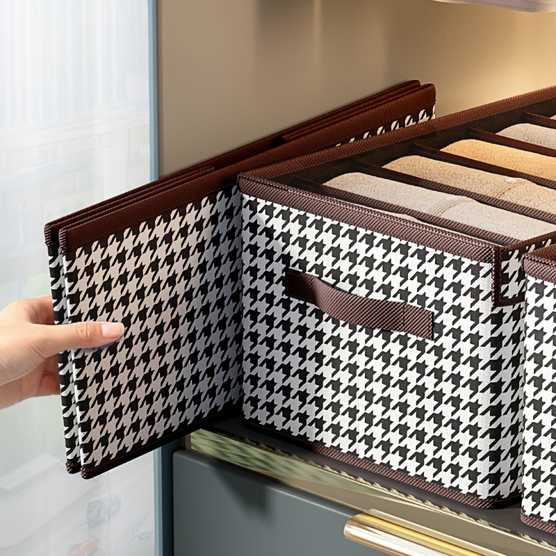 Houndstooth Pattern Storage Box Lightweight Organizer