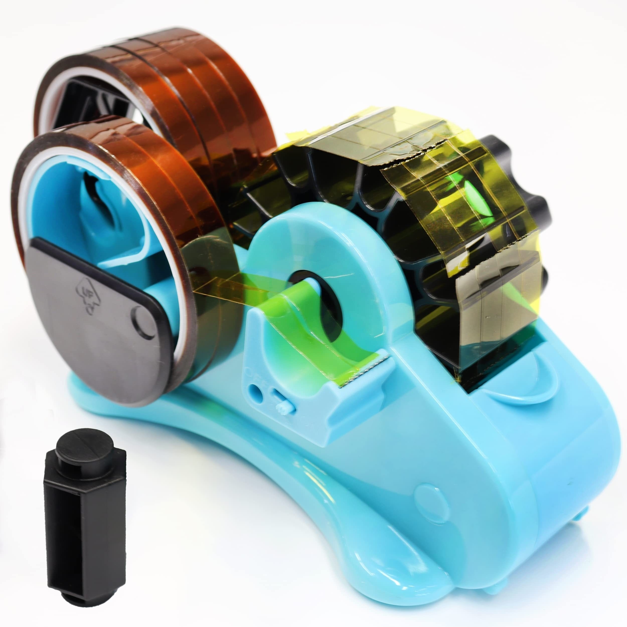 FINFINLIFE Heat Tape Dispenser Sublimation - Blue Multi-Roll Set, PreCut 1.  4'' Pieces for Heat Transfer & Mug Press Machine, 1+3'' Core